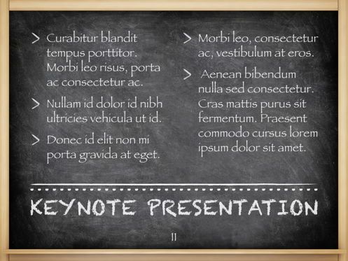 The Chalkdust Keynote Template, Folie 12, 05282, Ausbildung Charts und Diagramme — PoweredTemplate.com