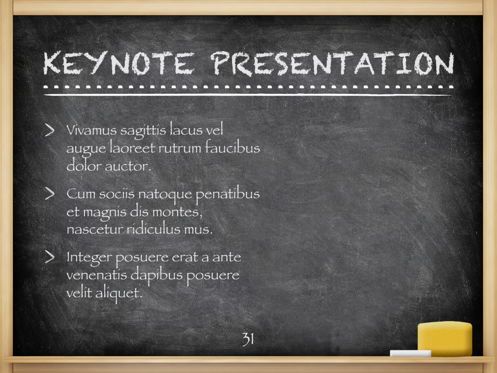 The Chalkdust Keynote Template, Diapositiva 32, 05282, Diagramas y gráficos educativos — PoweredTemplate.com