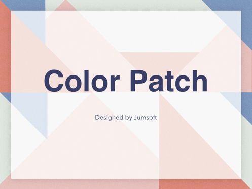 Color Patch Keynote Template, Slide 2, 05283, Modelli Presentazione — PoweredTemplate.com
