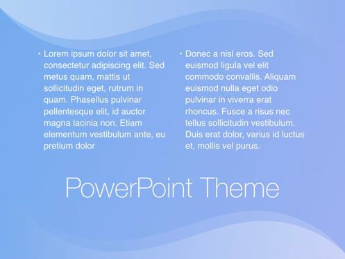 Blue Wave PowerPoint Template, Deslizar 13, 05286, Modelos de Apresentação — PoweredTemplate.com