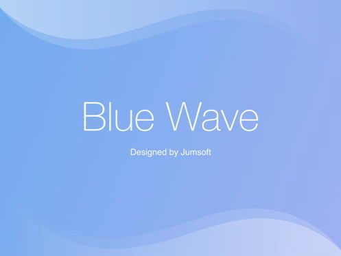 Blue Wave PowerPoint Template, スライド 3, 05286, プレゼンテーションテンプレート — PoweredTemplate.com