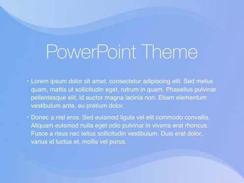 Blue Wave PowerPoint Template, スライド 4, 05286, プレゼンテーションテンプレート — PoweredTemplate.com