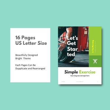 Daily fitness at your home ebook powerpoint presentation template, スライド 4, 05293, プレゼンテーションテンプレート — PoweredTemplate.com