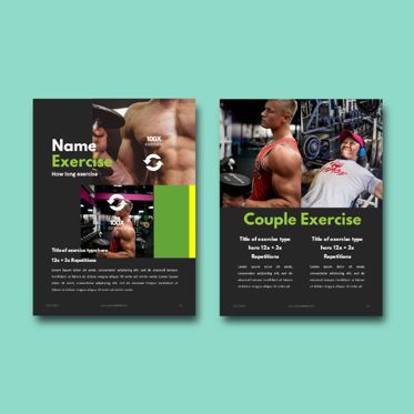 Daily fitness at your home ebook powerpoint presentation template, スライド 6, 05293, プレゼンテーションテンプレート — PoweredTemplate.com