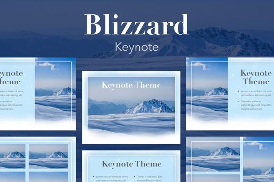 Blizzard Keynote Template, Keynote Template, 05304, Presentation Templates — PoweredTemplate.com