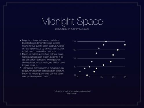 Midnight Space Powerpoint Presentation Template, Slide 10, 05314, Presentation Templates — PoweredTemplate.com