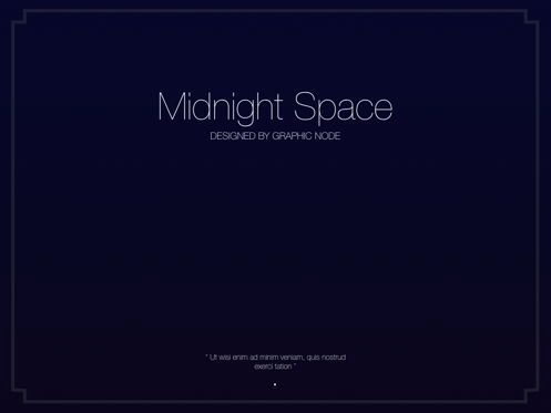 Midnight Space Powerpoint Presentation Template, Slide 17, 05314, Presentation Templates — PoweredTemplate.com