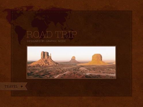 Road Trip Powerpoint Presentation Template, Diapositiva 4, 05317, Plantillas de presentación — PoweredTemplate.com