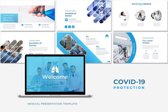 Covid19 Protection - PowerPoint Template, 幻灯片 2, 05379, 演示模板 — PoweredTemplate.com