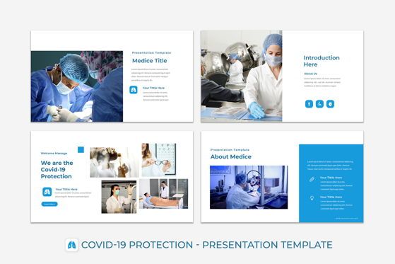 Covid19 Protection - PowerPoint Template, 幻灯片 3, 05379, 演示模板 — PoweredTemplate.com