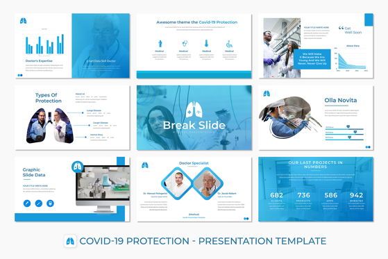 Covid19 Protection - PowerPoint Template, スライド 5, 05379, プレゼンテーションテンプレート — PoweredTemplate.com