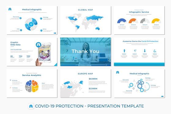 Covid19 Protection - PowerPoint Template, 幻灯片 6, 05379, 演示模板 — PoweredTemplate.com