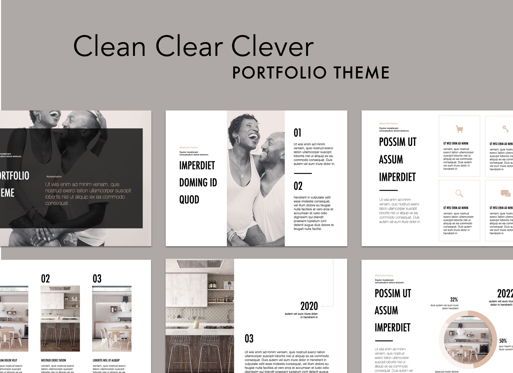 Clean Clear Clever Keynote Presentation Template, Apple基調講演テンプレート, 05385, プレゼンテーションテンプレート — PoweredTemplate.com