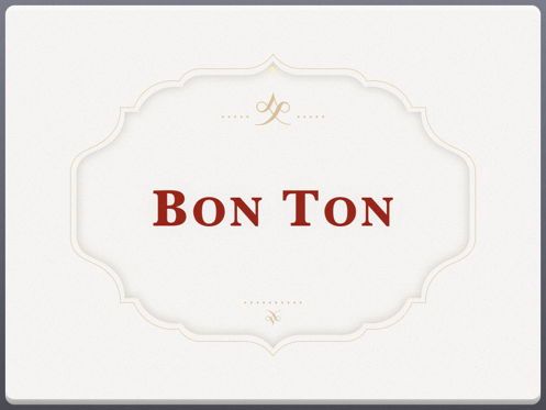 Bon Ton Keynote Template, Diapositiva 10, 05397, Plantillas de presentación — PoweredTemplate.com