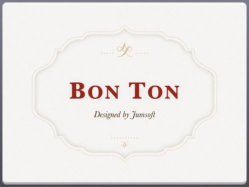 Bon Ton Keynote Template, Slide 3, 05397, Presentation Templates — PoweredTemplate.com