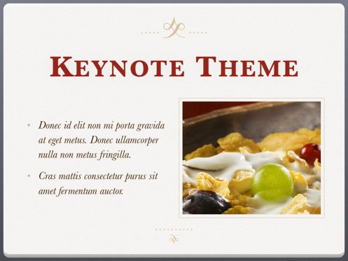 Bon Ton Keynote Template, Slide 30, 05397, Presentation Templates — PoweredTemplate.com
