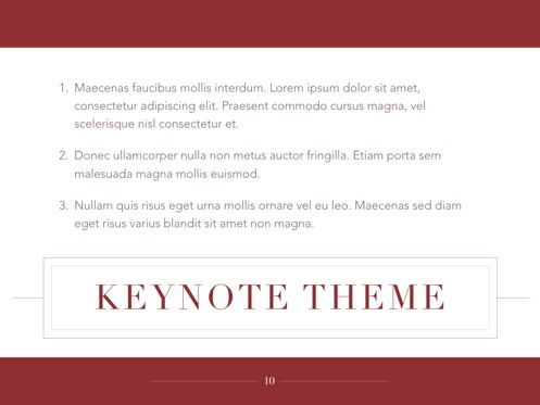 Claret Keynote Template, Diapositive 11, 05400, Modèles de présentations — PoweredTemplate.com