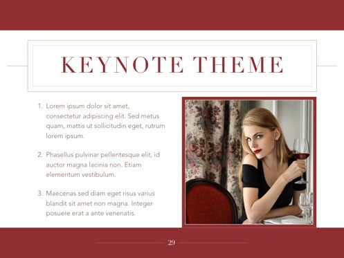 Claret Keynote Template, Diapositive 30, 05400, Modèles de présentations — PoweredTemplate.com