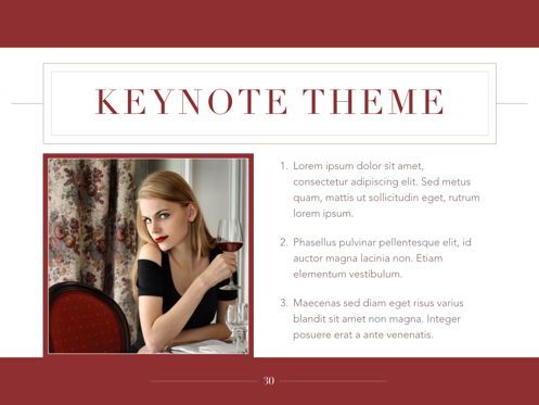 Claret Keynote Template, Slide 31, 05400, Presentation Templates — PoweredTemplate.com