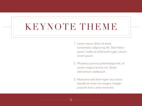 Claret Keynote Template, Slide 33, 05400, Templat Presentasi — PoweredTemplate.com