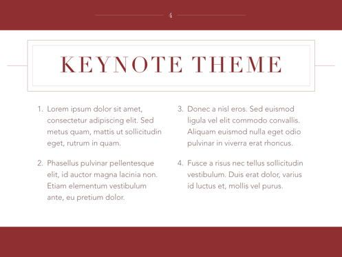 Claret Keynote Template, Slide 5, 05400, Presentation Templates — PoweredTemplate.com