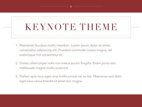Claret Keynote Template, Diapositive 9, 05400, Modèles de présentations — PoweredTemplate.com
