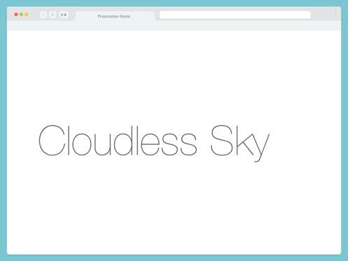 Cloudless Sky Keynote Template, Slide 10, 05401, Presentation Templates — PoweredTemplate.com