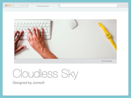 Cloudless Sky Keynote Template, スライド 2, 05401, プレゼンテーションテンプレート — PoweredTemplate.com