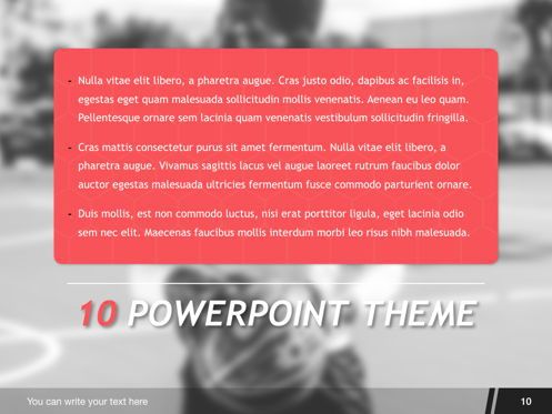 Basketball PowerPoint Template, Folie 11, 05402, Präsentationsvorlagen — PoweredTemplate.com
