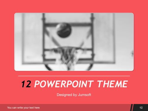Basketball PowerPoint Template, Folie 13, 05402, Präsentationsvorlagen — PoweredTemplate.com