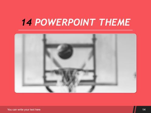 Basketball PowerPoint Template, Folie 15, 05402, Präsentationsvorlagen — PoweredTemplate.com