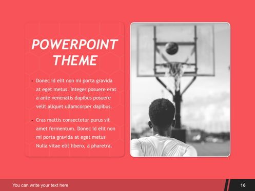 Basketball PowerPoint Template, 슬라이드 17, 05402, 프레젠테이션 템플릿 — PoweredTemplate.com