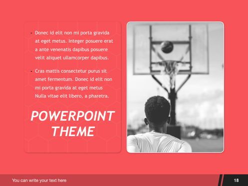 Basketball PowerPoint Template, 슬라이드 19, 05402, 프레젠테이션 템플릿 — PoweredTemplate.com