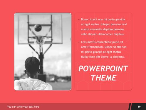 Basketball PowerPoint Template, Folie 20, 05402, Präsentationsvorlagen — PoweredTemplate.com