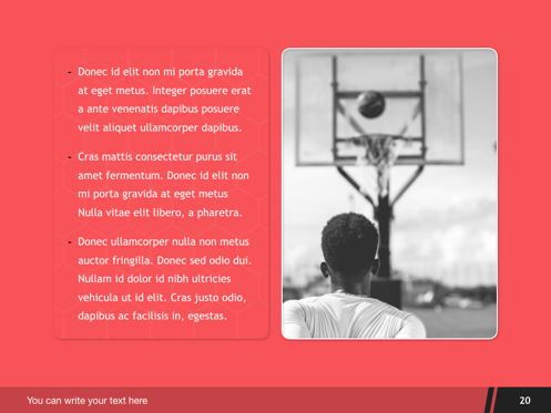 Basketball PowerPoint Template, Folie 21, 05402, Präsentationsvorlagen — PoweredTemplate.com