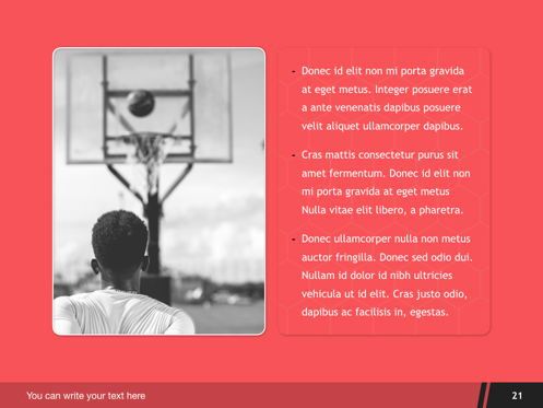 Basketball PowerPoint Template, Folie 22, 05402, Präsentationsvorlagen — PoweredTemplate.com