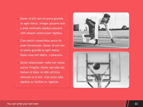 Basketball PowerPoint Template, Folie 23, 05402, Präsentationsvorlagen — PoweredTemplate.com