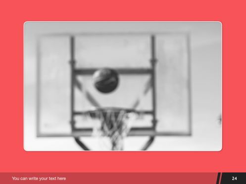Basketball PowerPoint Template, Folie 25, 05402, Präsentationsvorlagen — PoweredTemplate.com