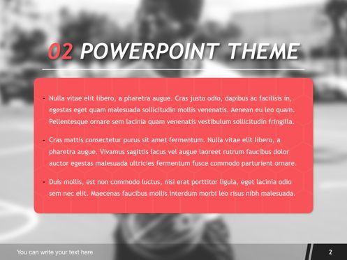 Basketball PowerPoint Template, Diapositive 3, 05402, Modèles de présentations — PoweredTemplate.com