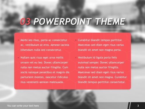 Basketball PowerPoint Template, Folie 4, 05402, Präsentationsvorlagen — PoweredTemplate.com