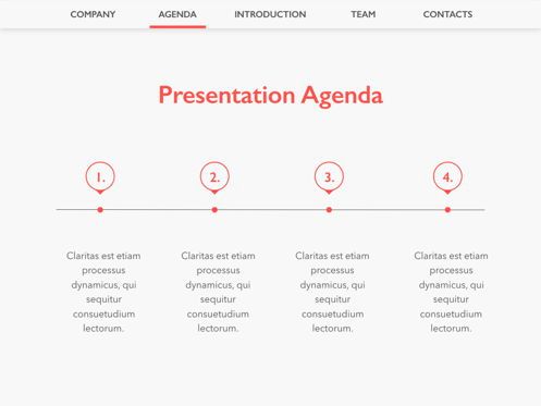 Coral Office PowerPoint Template, 幻灯片 3, 05405, 演示模板 — PoweredTemplate.com