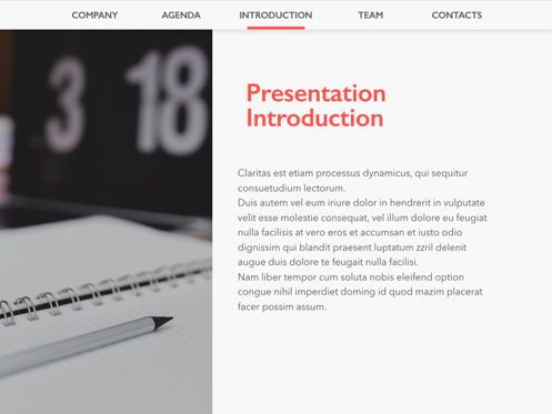 Coral Office PowerPoint Template, 幻灯片 4, 05405, 演示模板 — PoweredTemplate.com