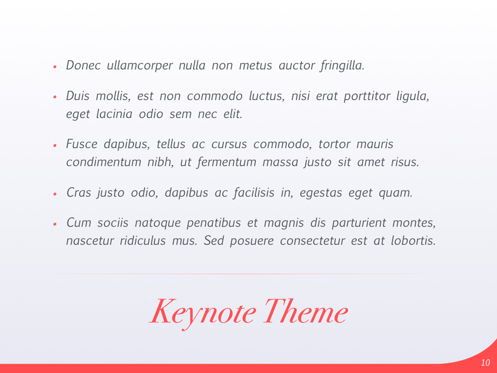 Coral Dove Keynote Theme, Slide 11, 05406, Modelli Presentazione — PoweredTemplate.com