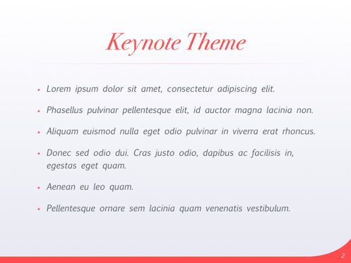 Coral Dove Keynote Theme, Slide 3, 05406, Templat Presentasi — PoweredTemplate.com