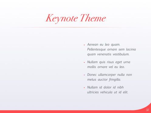 Coral Dove Keynote Theme, Slide 33, 05406, Modelli Presentazione — PoweredTemplate.com