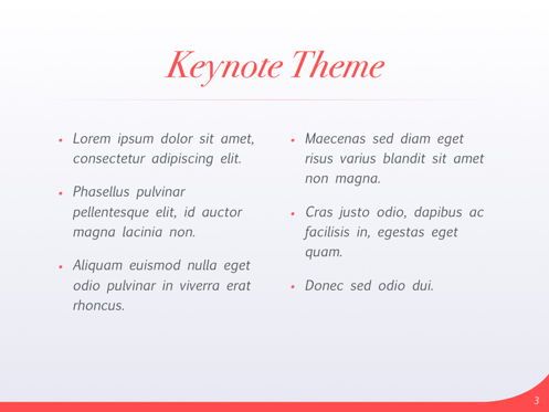 Coral Dove Keynote Theme, Slide 4, 05406, Modelli Presentazione — PoweredTemplate.com