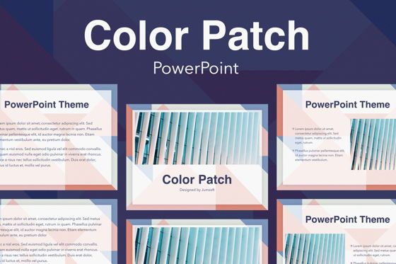 Color Patch PowerPoint Template, Templat PowerPoint, 05436, Templat Presentasi — PoweredTemplate.com
