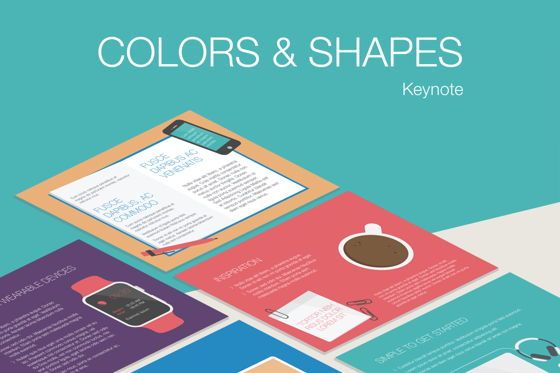 Colors and Shapes Keynote Template, Apple基調講演テンプレート, 05440, プレゼンテーションテンプレート — PoweredTemplate.com