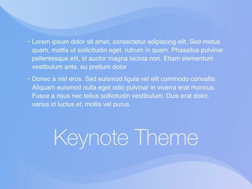 Blue Wave Keynote Template, Slide 12, 05451, Modelli Presentazione — PoweredTemplate.com