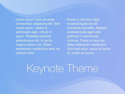 Blue Wave Keynote Template, Diapositiva 13, 05451, Plantillas de presentación — PoweredTemplate.com